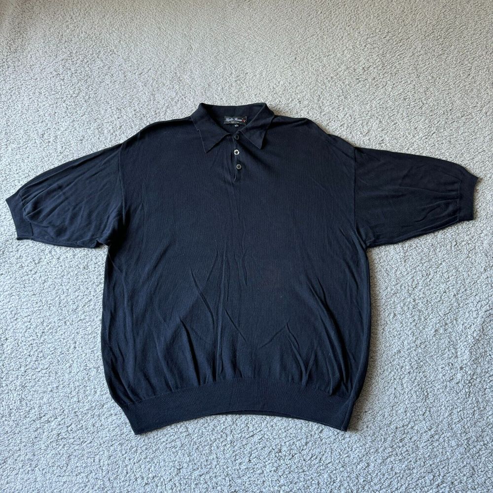 VINTAGE Giglio Rosso Sweater Mens Extra Large Black Golf Italy Modal Rayon Blend